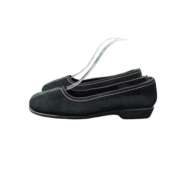 Women's Gelly Up What's What by Aerosoles Black Square Toe Ballet Flats Size Six - Picture 5 of 13